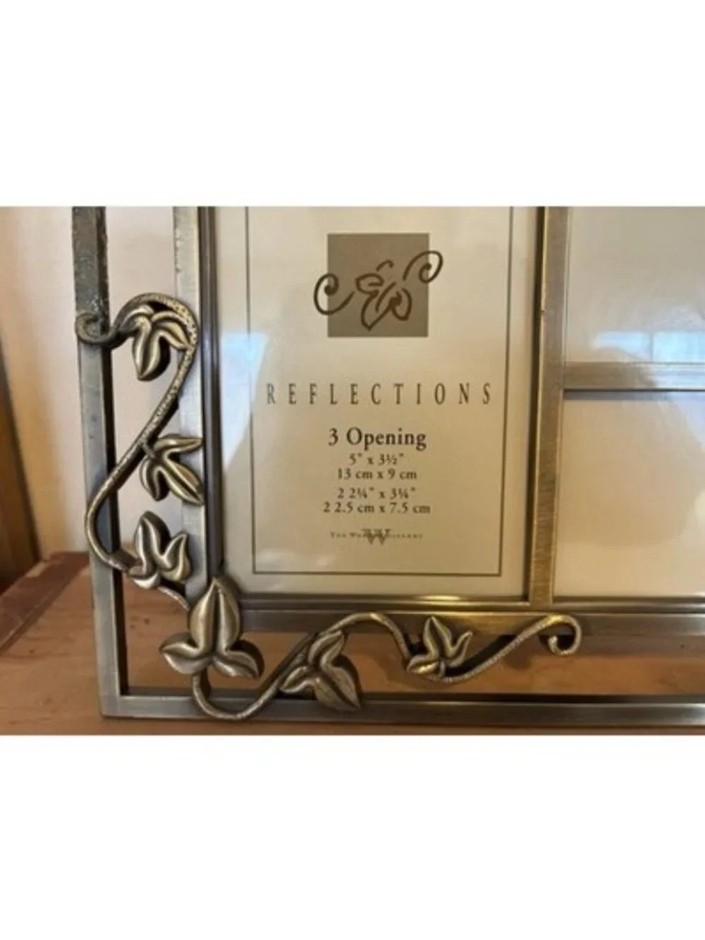Brass Collage Frame 9 1/2” X 7 1/2” Horizontal Or Vertical vines 2.5X3 and 3.5X5
